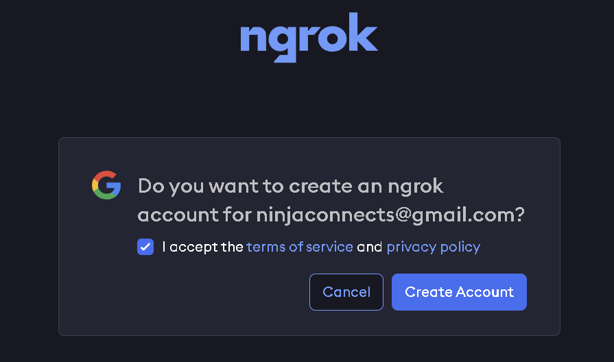 Ngrok Signup