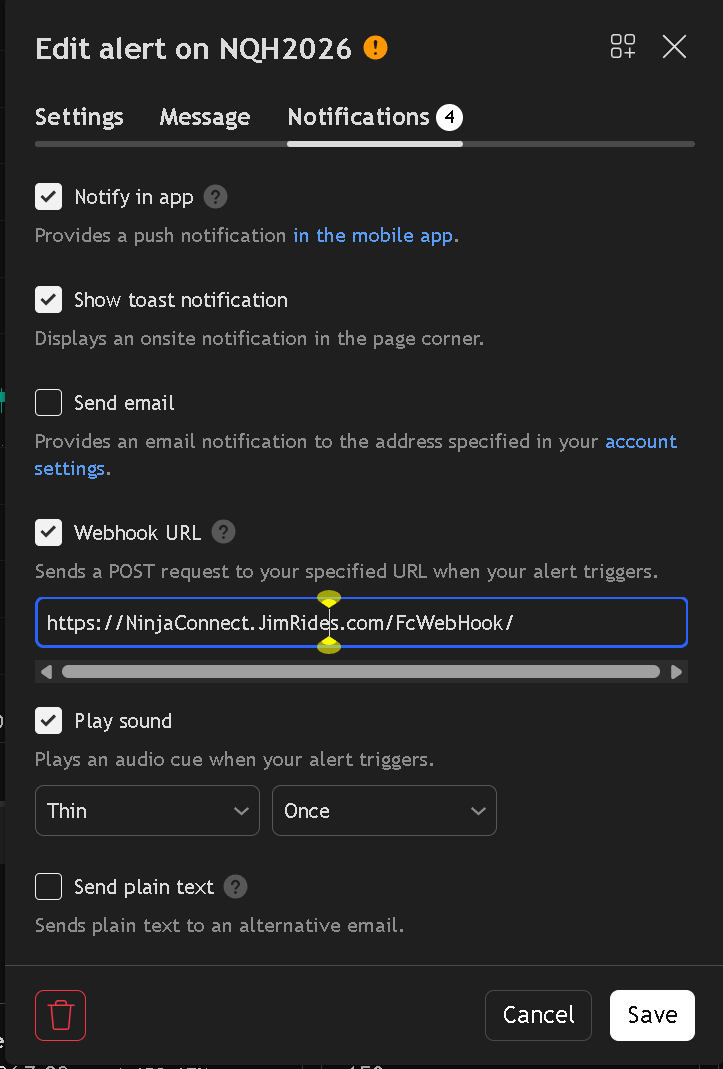 Webhook URL