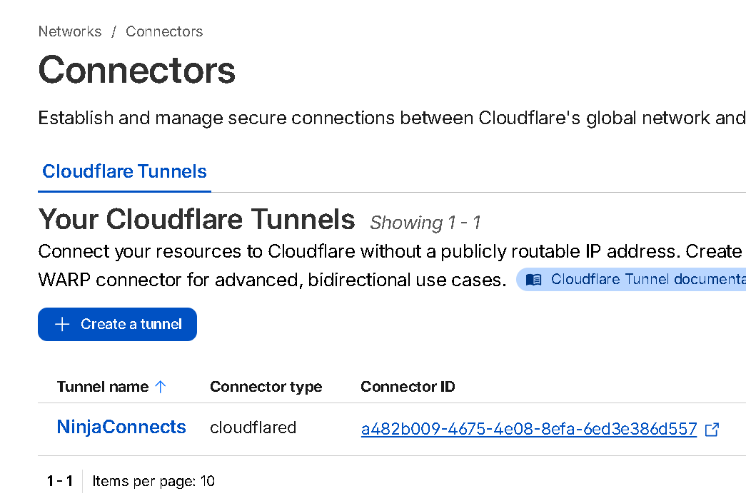 Connectors Menu